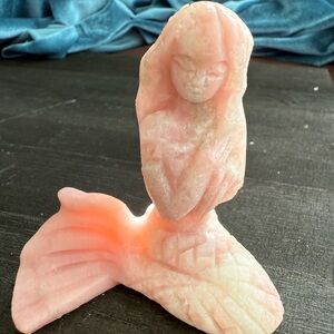 Small Pink Calcite Mermaid  2.75 inches